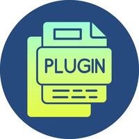 Plugin File Gradient Circle Icon vector