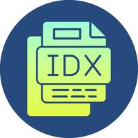 Idx File Gradient Circle Icon vector