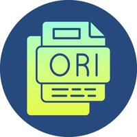Ori File Gradient Circle Icon vector