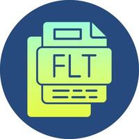 Flt File Gradient Circle Icon vector