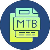 Mtb File Gradient Circle Icon vector