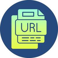 Url File Gradient Circle Icon vector