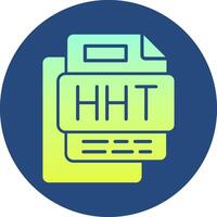 Hht File Gradient Circle Icon vector