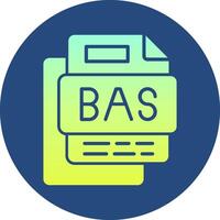 Bas File Gradient Circle Icon vector