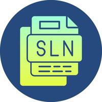 Sln File Gradient Circle Icon vector