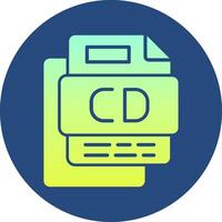 Cd File Gradient Circle Icon vector