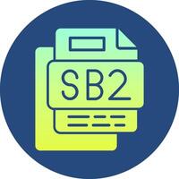 Sb2 File Gradient Circle Icon vector