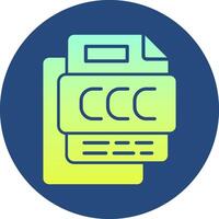 CCC File Gradient Circle Icon vector