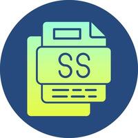 SS File Gradient Circle Icon vector