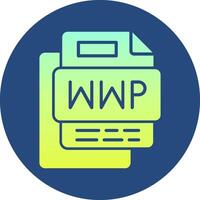 WWP File Gradient Circle Icon vector
