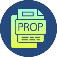 Prop File Gradient Circle Icon vector