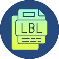 LBL File Gradient Circle Icon vector