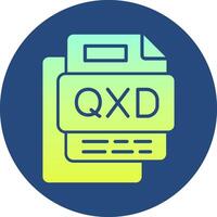 QXD File Gradient Circle Icon vector