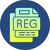 REG Fiile Gradient Circle Icon vector