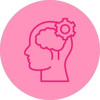 Cognitive Function Line Dual Tone Circle Icon vector