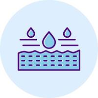 Hydrating Line Dual Tone Circle Icon vector