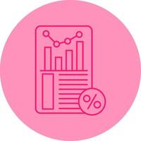 Sales Report Line Dual Tone Circle Icon vector