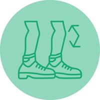 Bending Line Dual Tone Circle Icon vector