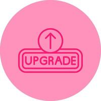 Upgrade Line Dual Tone Circle Icon vector