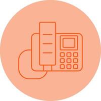 LandLine Dual Tone Circle Phone Line Dual Tone Circle Icon vector