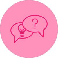 Problem Finding Line Dual Tone Circle Icon vector