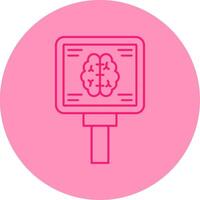 Mri Line Dual Tone Circle Icon vector