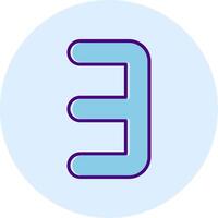 Three Line Dual Tone Circle Icon vector