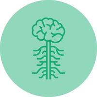 Nervous System Line Dual Tone Circle Icon vector