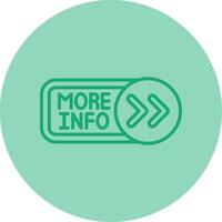 More Info Line Dual Tone Circle Icon vector