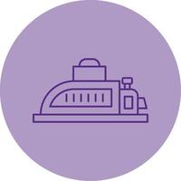 Planer Line Dual Tone Circle Icon vector