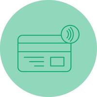 Nfc Payment Line Dual Tone Circle Icon vector