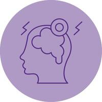 Headache Line Dual Tone Circle Icon vector
