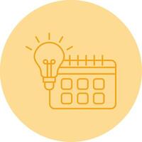 Day To Day Learning Line Dual Tone Circle Icon vector