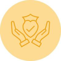 Trust Line Dual Tone Circle Icon vector