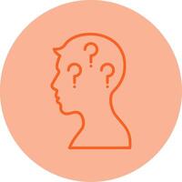 Confusion Line Dual Tone Circle Icon vector