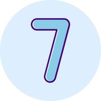 Seven Line Dual Tone Circle Icon vector