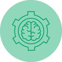 Brain Functions Line Dual Tone Circle Icon vector