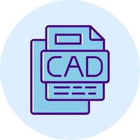 CAD File Line Dual Tone Circle Icon vector
