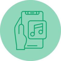 Music Player Line Dual Tone Circle Icon vector