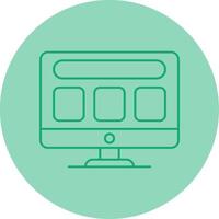 Web Template Line Dual Tone Circle Icon vector