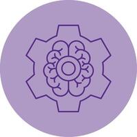 Brain Functions Line Dual Tone Circle Icon vector