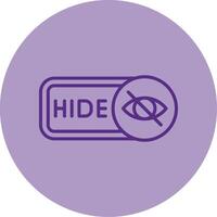 Hide Line Dual Tone Circle Icon vector
