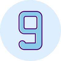 Nine Line Dual Tone Circle Icon vector