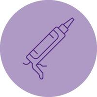 Sealant Gun Line Dual Tone Circle Icon vector
