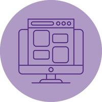 Website Template Line Dual Tone Circle Icon vector