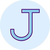 Capital J Icon vector