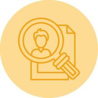 Search Employee Line Dual Tone Circle Icon vector