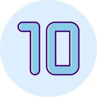 Ten Line Dual Tone Circle Icon vector