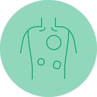 Eczema Line Dual Tone Circle Icon vector