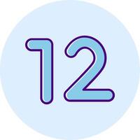 Thirteen Line Dual Tone Circle Icon vector